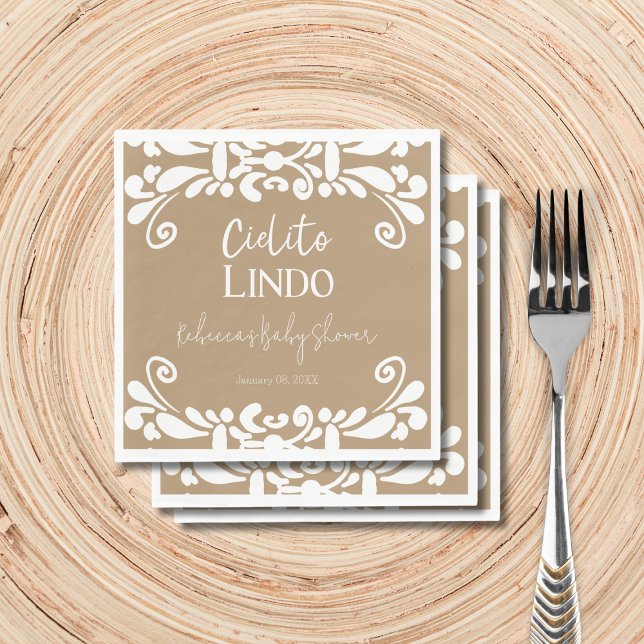 Guardanapo De Papel Cielito Lindo Talavera Chá de fraldas Fiesta mexic (Criador carregado)