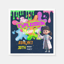 Guardanapo De Papel Cientista asiática de lodo rosa personalizado