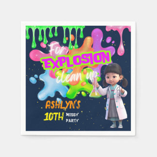 Guardanapo De Papel Cientista asiática de lodo rosa personalizado