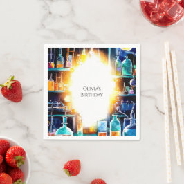 Guardanapo De Papel Cientista de Química Boho Divertida Aniversário