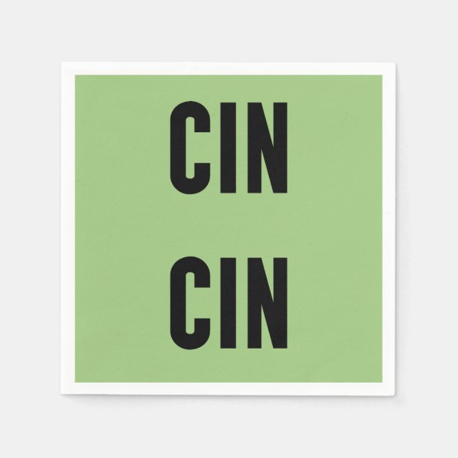Guardanapo De Papel Cin Cin Typography (Frente)