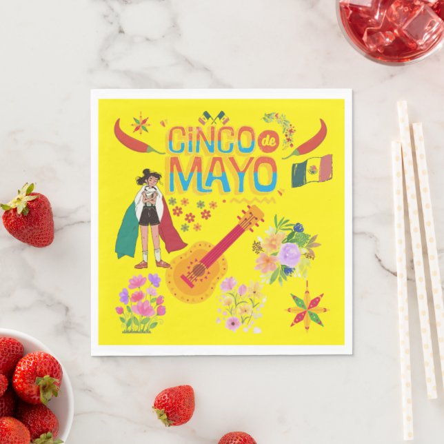 Guardanapo De Papel Cinco De Mayo amarelo (Insitu)