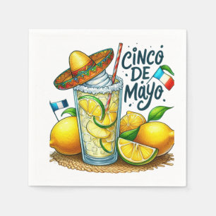 Guardanapo De Papel Cinco de Mayo, Chapéu Mexicano, Limões, Limões