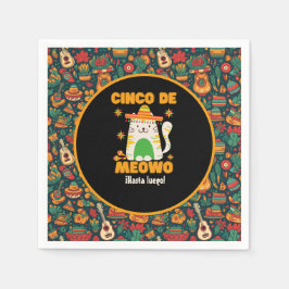 Guardanapo De Papel Cinco De Mayo - Gato Bonito