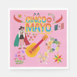 Guardanapo De Papel Cinco De Mayo light pink