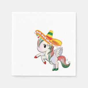 Guardanapo De Papel Cinco de Mayo Unicorn Pegasus