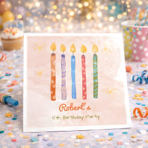 Cinco Velas Crianças 5 Aniversário