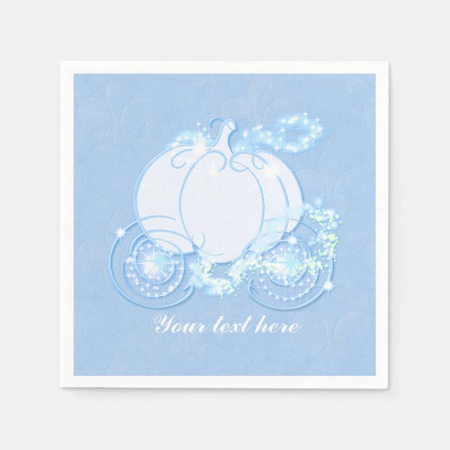 Guardanapo De Papel Cinderella Carruagem Storybook Princesa Napkins (Frente)
