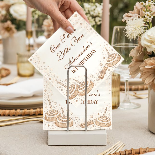 Guardanapo De Papel Cinnamon Swirl Little Bun Birthday (Criador carregado)