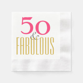 Guardanapo De Papel Cinquenta e fabulosa ou personalizada para a idade