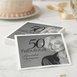 Guardanapo De Papel Cinquenta e Fabuloso Nome Data 50º Festa de Foto