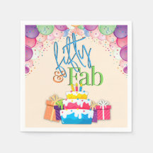 Cinquenta e quatro Festas de aniversário Coloridas