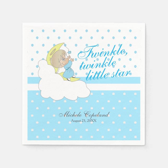 Guardanapo De Papel Cintilação, cintilação pouca estrela - bebé (Frente)