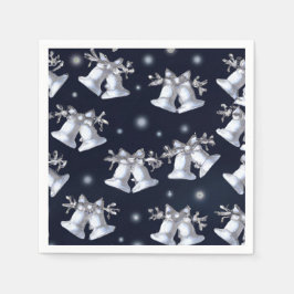 Guardanapo De Papel Cintos de Prata de Natal