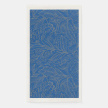 Cinza Azul Prata Floral Moderna Napkin