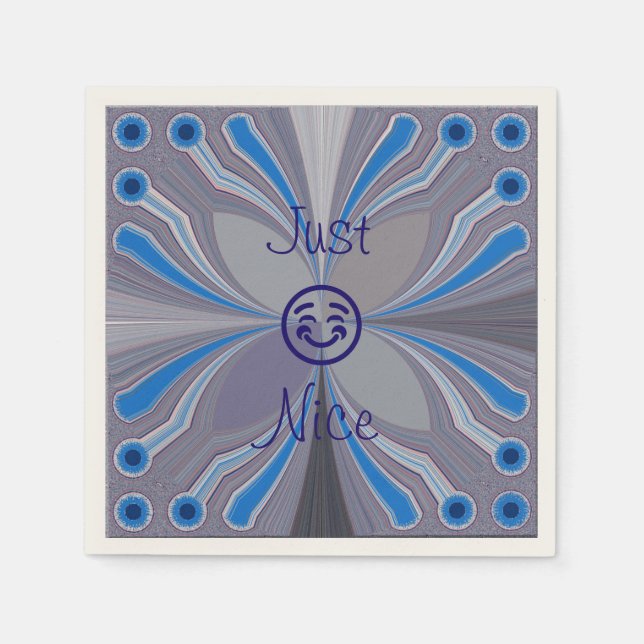 Guardanapo De Papel Cinza Cinza Azul Cyan Bonito Napkins (Frente)