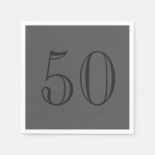 Guardanapo De Papel Cinza Clássica Personalizada Napkin (Frente)