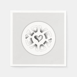 Guardanapo De Papel Cinza de amor