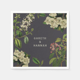 GUARDANAPO DE PAPEL CINZA DE PAPEL BOTÂNICO