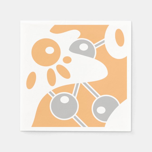 Guardanapo De Papel Cinza de Pêssego - Portão Branca 1 (Frente)