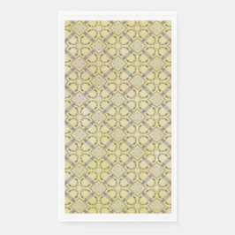 Guardanapo De Papel Cinza e Padrão de Diamante Cortado Amarelo