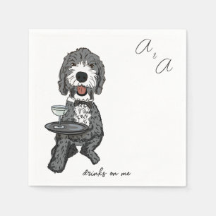 Guardanapo De Papel Cinza Engraçada Coquetel
