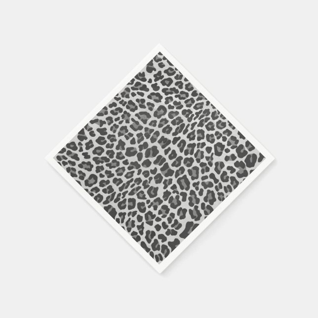 Guardanapo De Papel Cinza-leopardo e Impressão-luz (Canto)