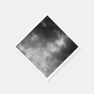 Guardanapo De Papel Cinza Monocromática da Night Sky Napkin