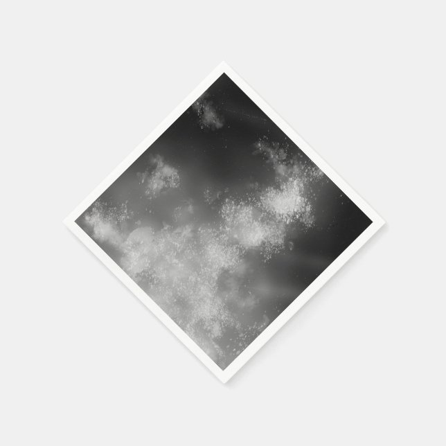 Guardanapo De Papel Cinza Monocromática da Night Sky Napkin (Canto)