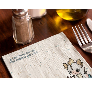 Guardanapo De Papel Cinza Pastel Blue Cake Dragon