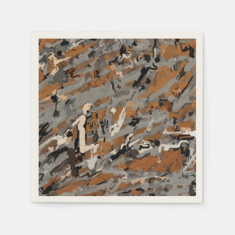 Guardanapo De Papel Cinza, preto e caramelo