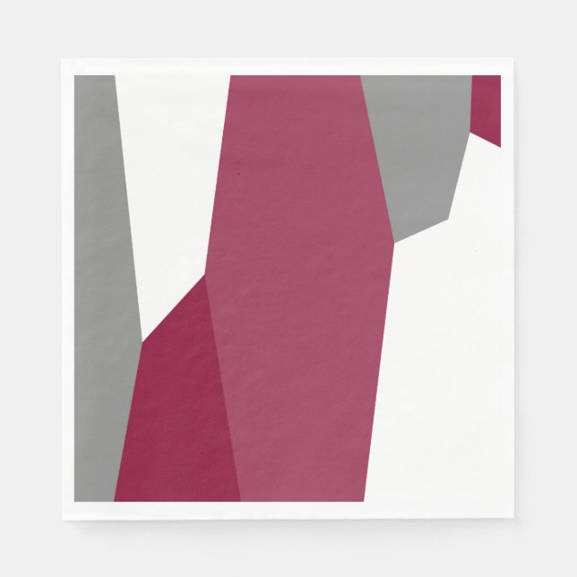 Guardanapo De Papel Cinza rosa e branco (Frente)