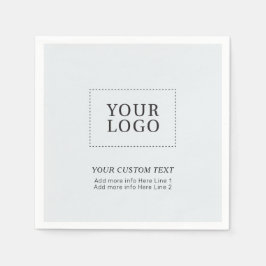 Guardanapo De Papel Cinza simples Promocional personalizado de logotip