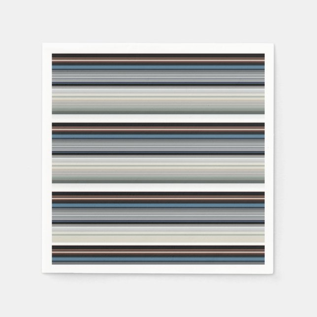 Guardanapo De Papel Cinzas brancas listras brancas (Frente)