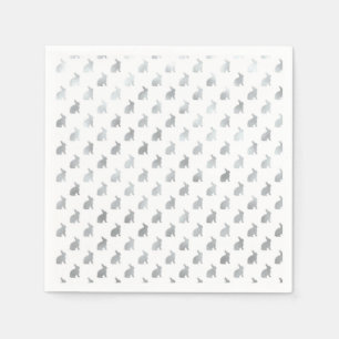 Guardanapo De Papel Cinzas De Prata Cinza De Folhas De Fundo Faux