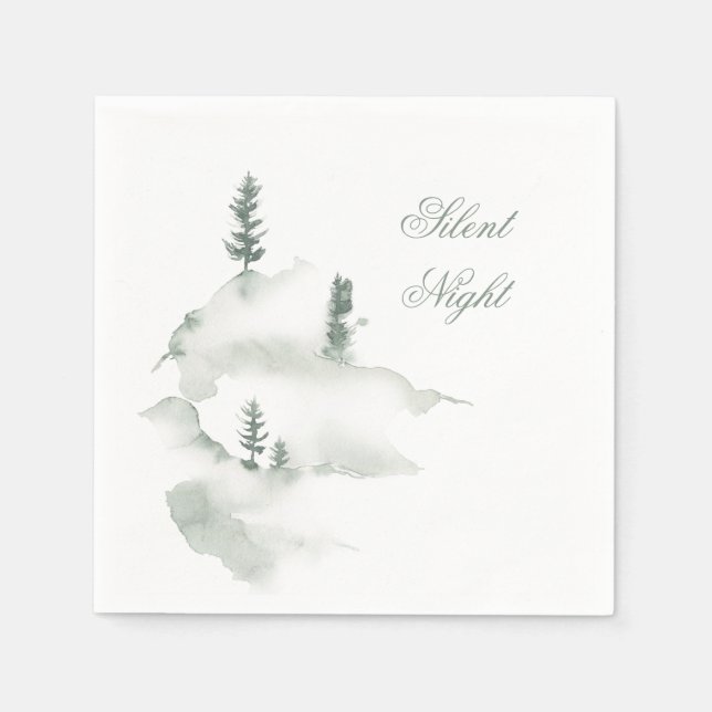 Guardanapo De Papel Cinzas e papel branco de aquarela (Frente)