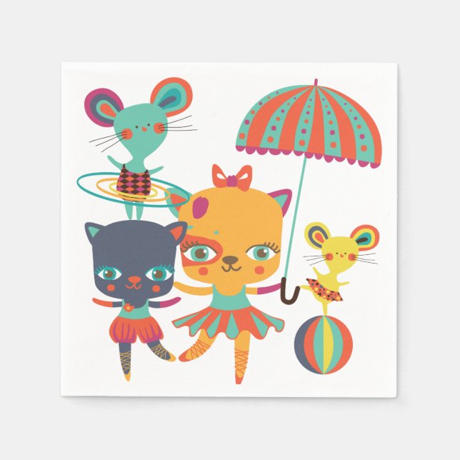 Guardanapo De Papel Circo Cuties (Frente)