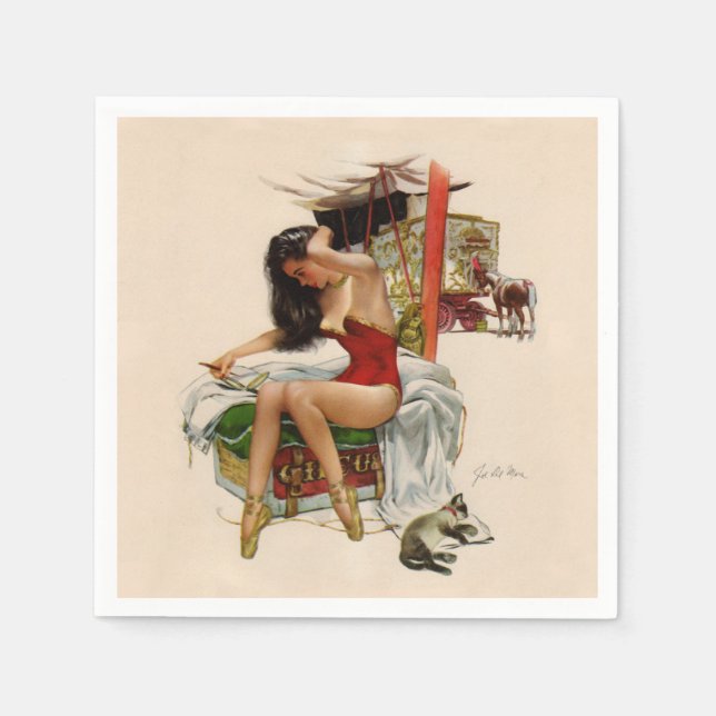 Guardanapo De Papel Circo de Viagem (Frente)