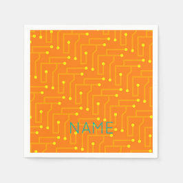 Guardanapo De Papel Circuito Conselho cor laranja amarelo Mod Computer