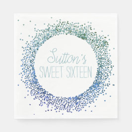 Guardanapo De Papel Círculo de brilho azul