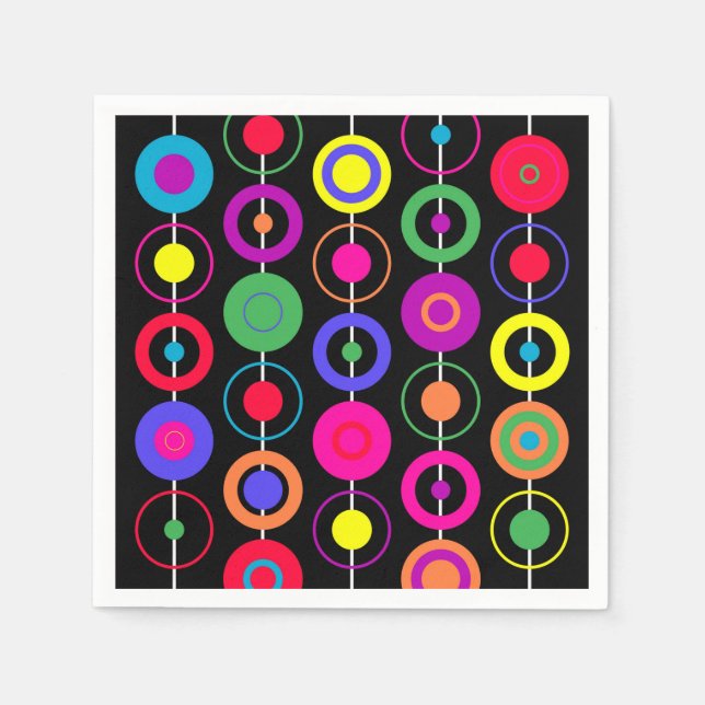 Guardanapo De Papel Círculos design (Frente)