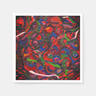 Guardanapo De Papel Círculos vermelhos