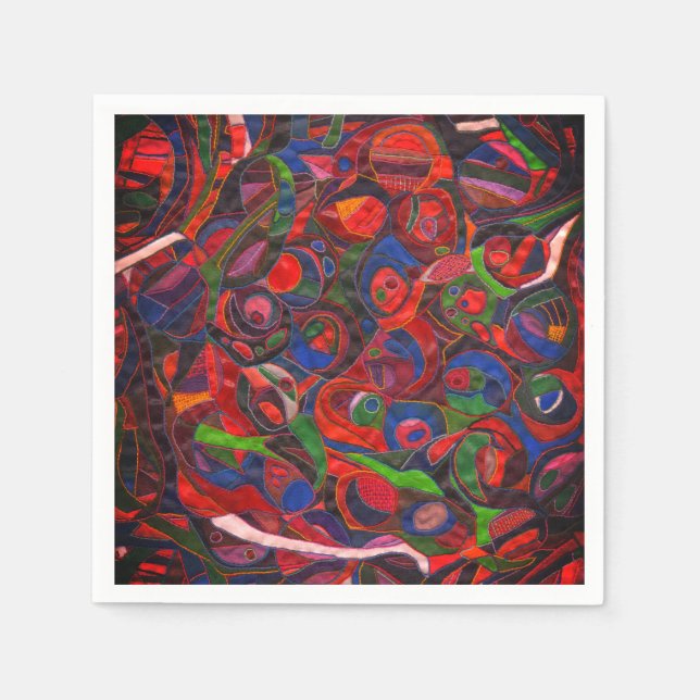 Guardanapo De Papel Círculos vermelhos (Frente)