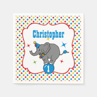 Guardanapo De Papel Circus Elephant Birthday