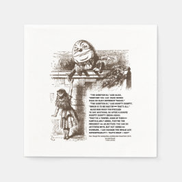 Guardanapo De Papel Citação da Conversação da Alice Humpty Dumpty