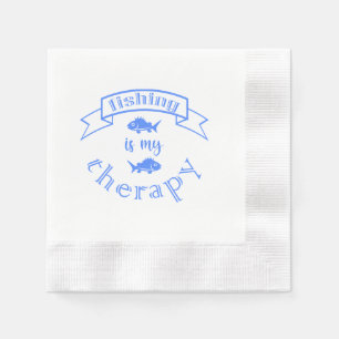 Guardanapo De Papel Citação da fita de banner A pesca é a minha terapi