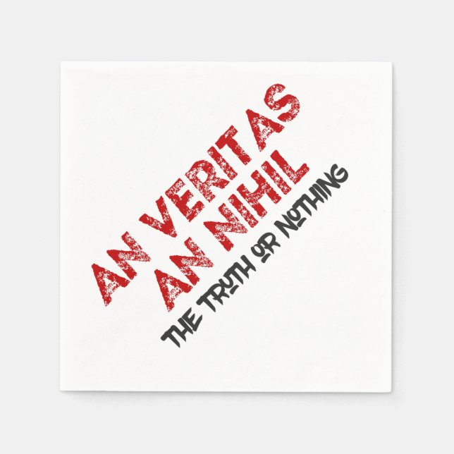 Guardanapo De Papel Citação da Verdade em Latim (Frente)