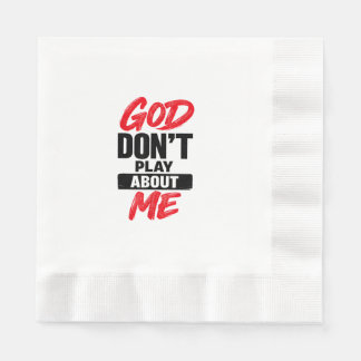 Guardanapo De Papel Citação de Fé Cristã Deus Não Brinca Comigo