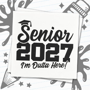 Guardanapo De Papel Citação de Formatura Fora Daqui Turma de 2027