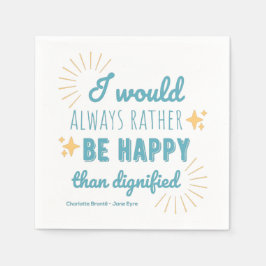 Guardanapo De Papel Citação de Jane Eyre I - Edição Azul